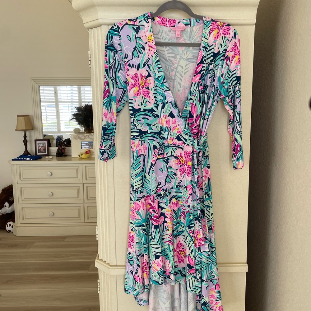 ‼️Take 20% off!‼️EUC LILLY PULITZER ROZALINE WRAP DRESS Size S